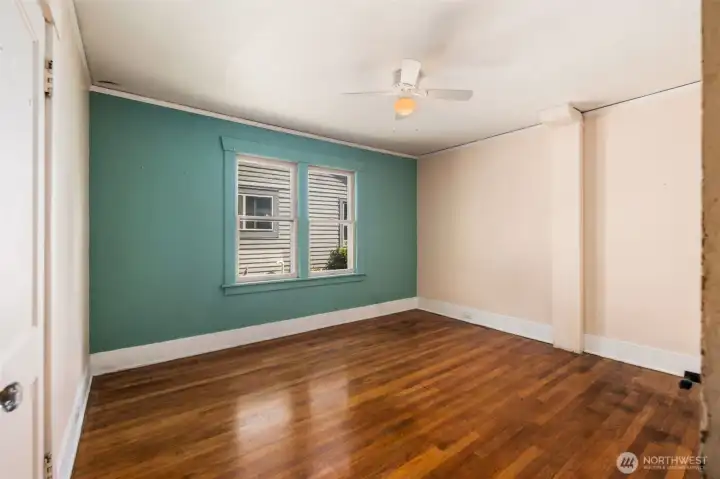 1 of 2 bedrooms on main