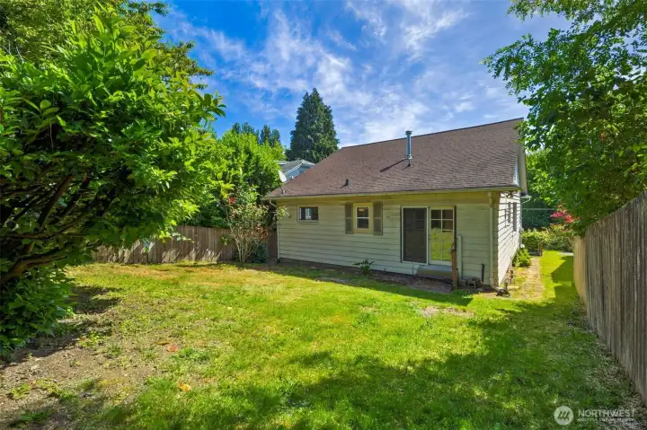 Walkout french doors. Great location for a walkout deck.