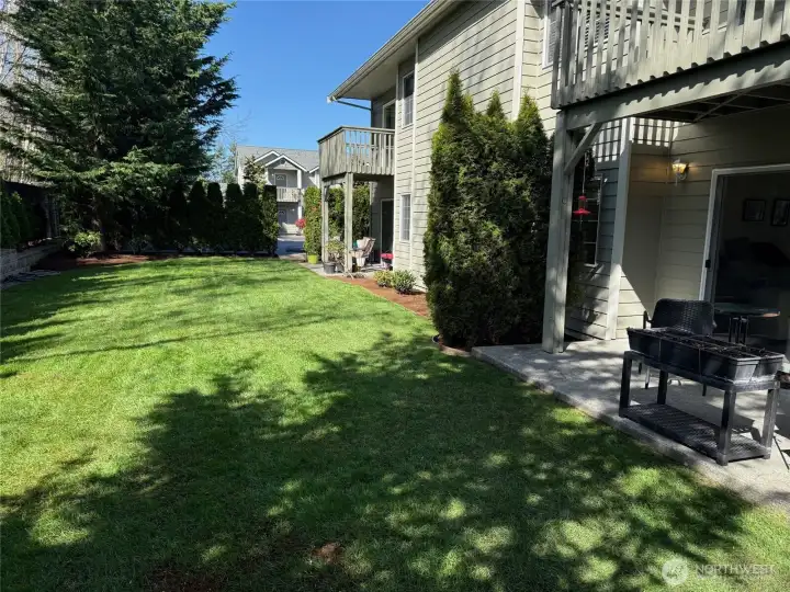 Back patio on lower unit