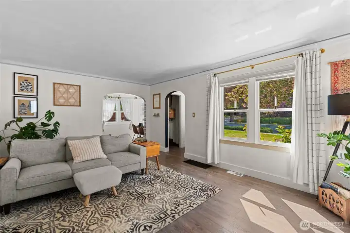 A peek toward the dining area and entry