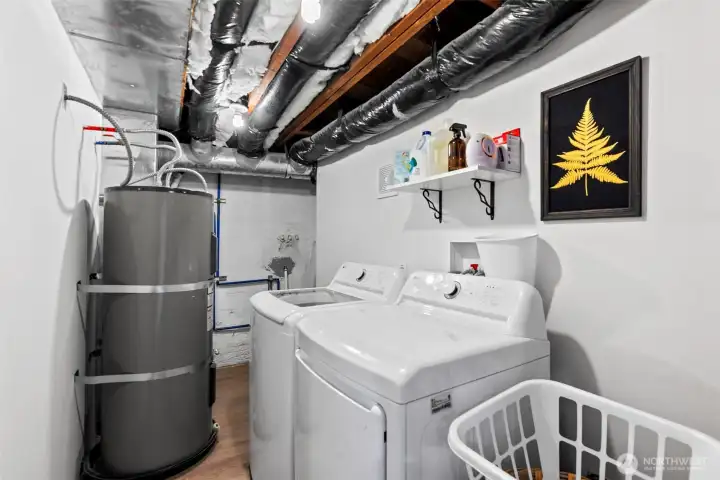 Lower laundry room.