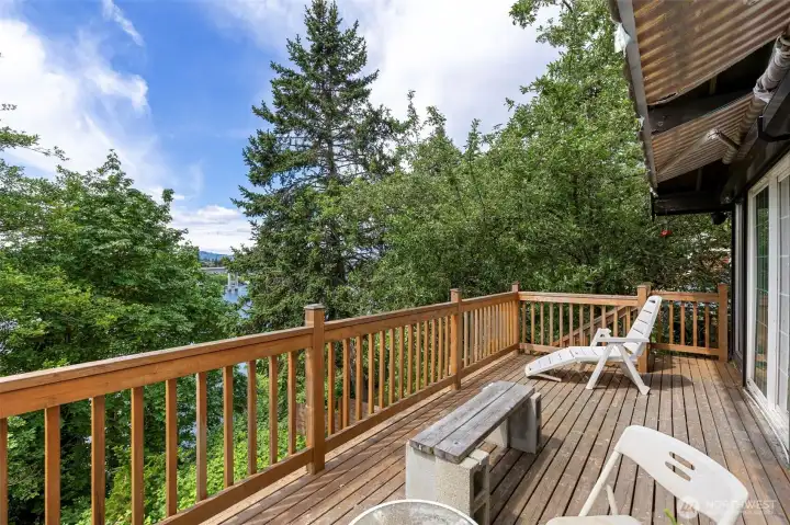 Deck off of apartment Deck off of apartment