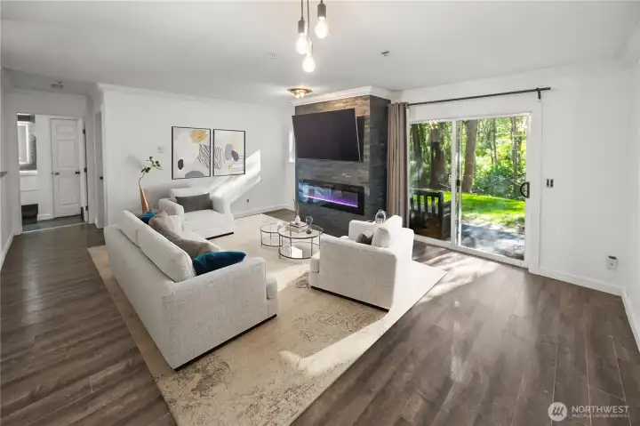 Virtually Staged family/living room