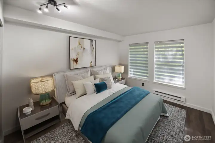 Virtually Staged bedroom
