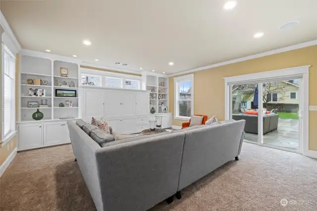 Family room with access to patio living