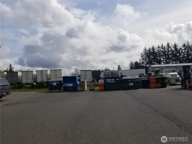 Garbage and recycle close.