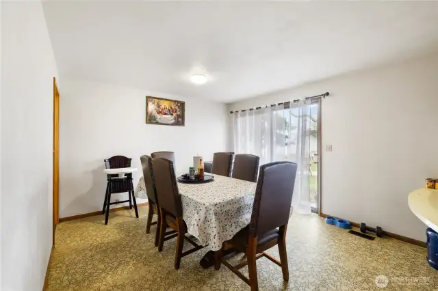 Dining room off the kitchen of the main house