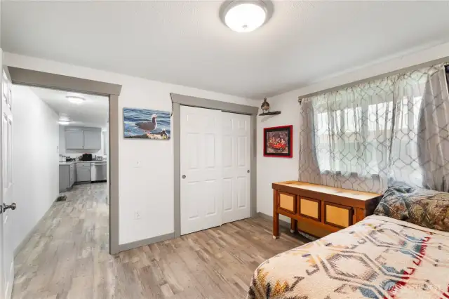 "Apartment" offers 1 bedroom, 1 bath
