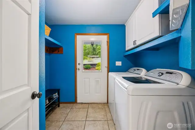 Another look at the laundry room. Perfect mud room after coming in from enjoying the outside.