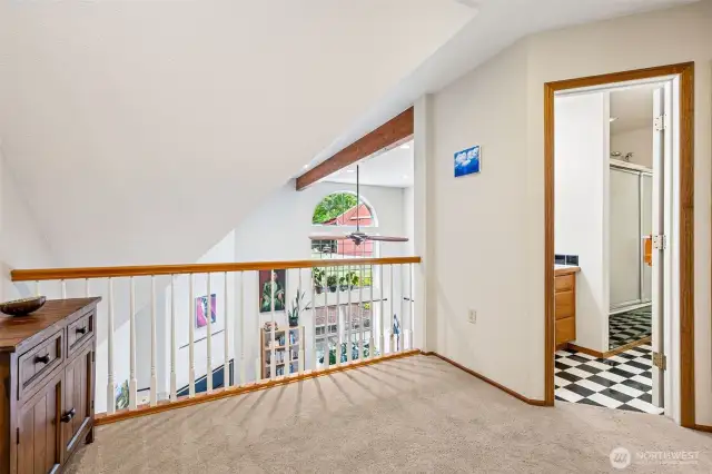 Upstairs overlooking into the livingroom.