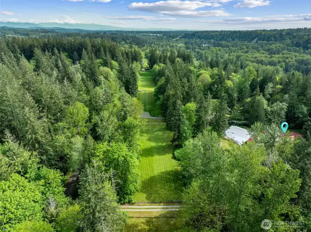 A birds eye view of the property and beyond.