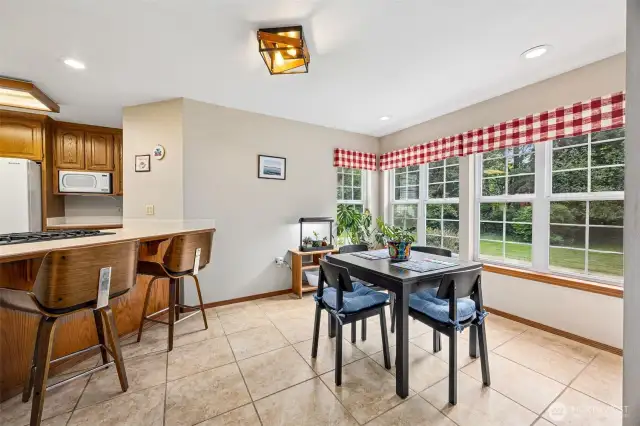 Dining nook off the kitchen.