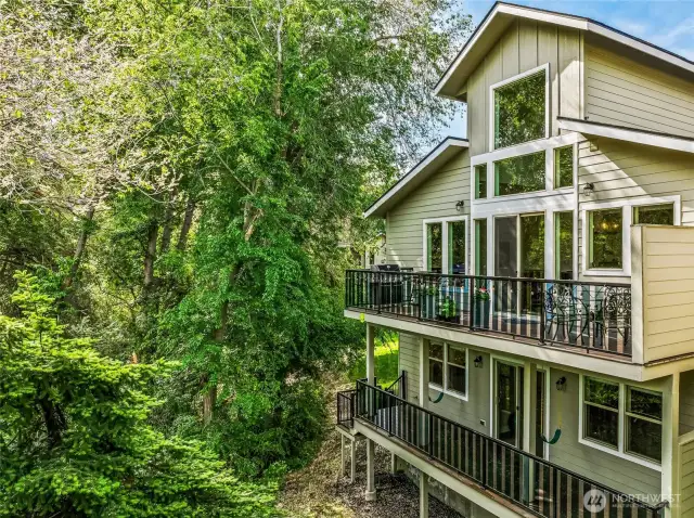 Canyon side of the home