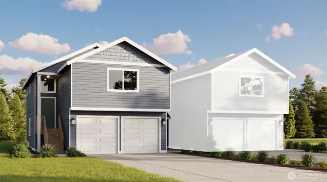 Image is a rendering. Photographs are for illustrative purposes only. Features, finishes, interior/exterior colors, landscaping and floorplan shown may vary from actual homes built.