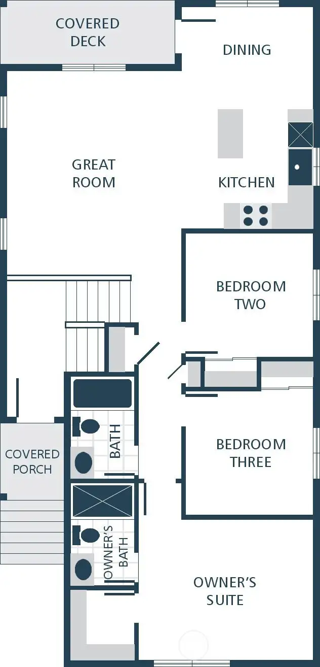 Image is a rendering. Photographs are for illustrative purposes only. Features, finishes, interior/exterior colors, landscaping and floorplan shown may vary from actual homes built.