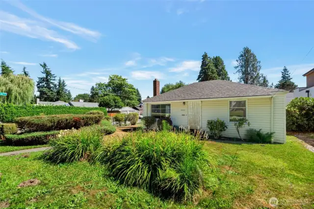 Nicely landscaped yard