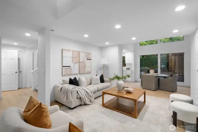 Completely refreshed with new flooring, fresh paint, updated lighting and fixtures, modern appliances, and beautifully renewed kitchen and bathrooms.