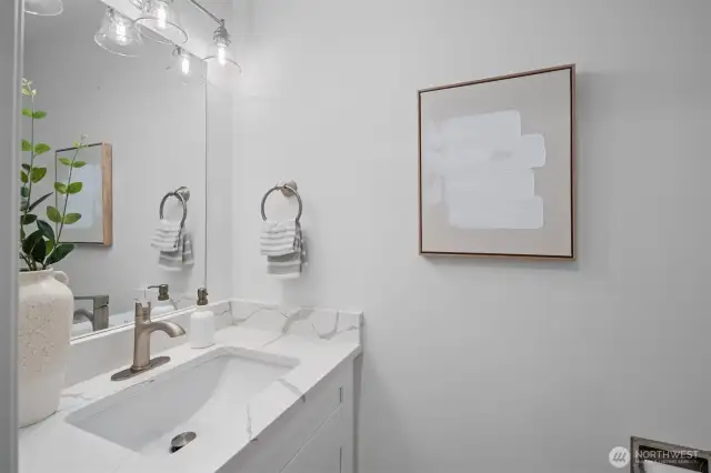 Convenient main-floor powder room.