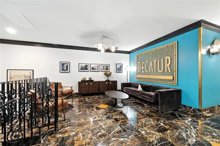 The main lobby of the Decatur Condominium.