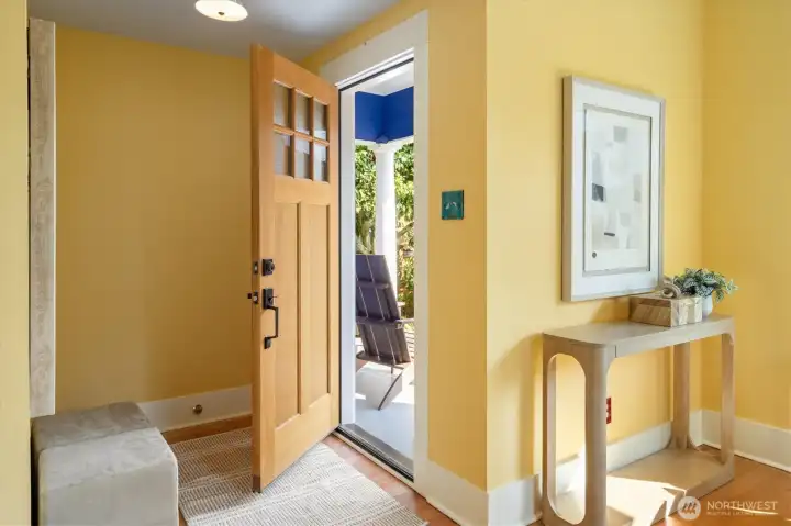 Nice entry area which allows for a place remove shoes and stash a jacket.