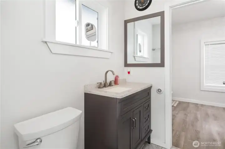 Bathroom between downstairs bedrooms
