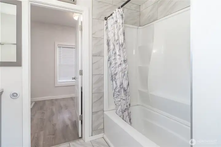 Bathroom between downstairs bedrooms