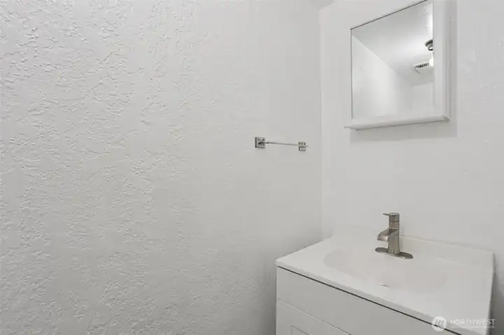 Powder room down stairs-Basement