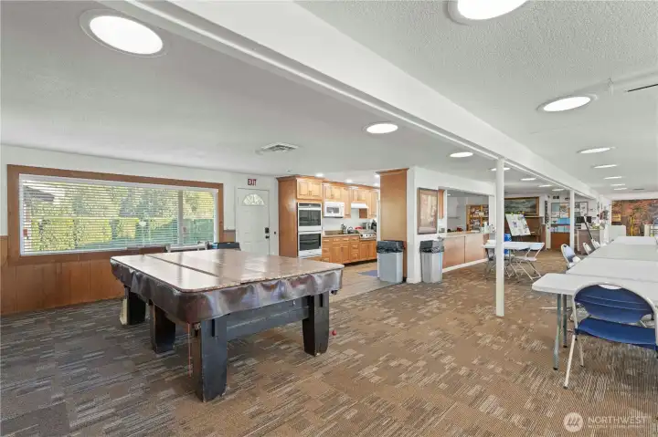 Love to play pool? The clubhouse has a table ready for fun and friendly entertainment.