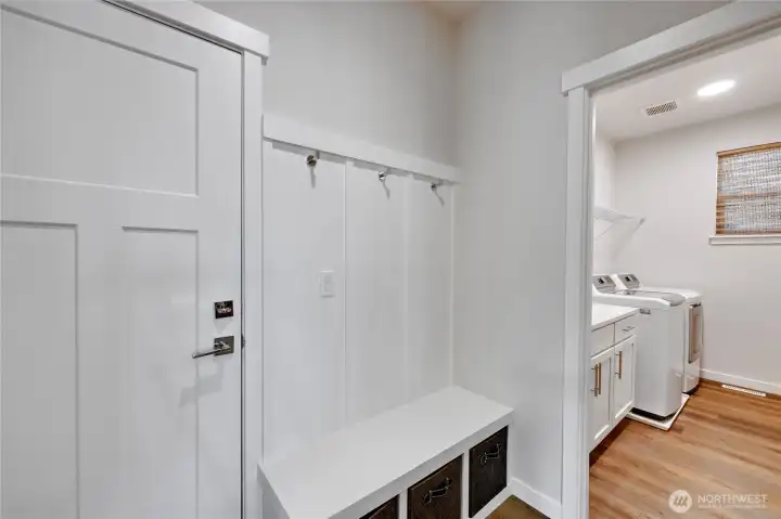Main floor laundry and mud room.