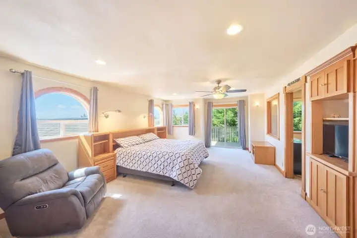 Spacious primary suite offering privacy and comfort.