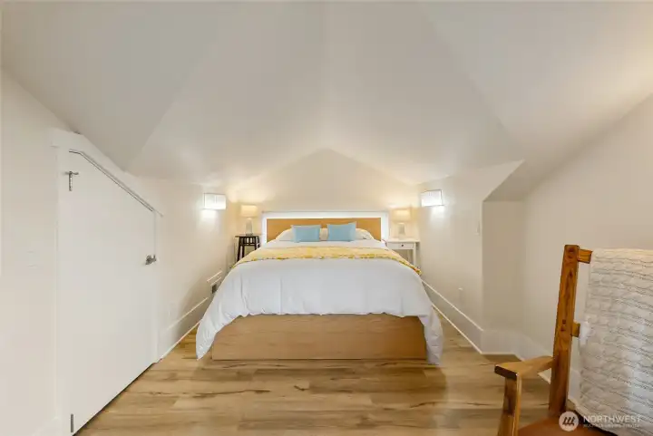 2nd upstairs bedroom shows off the original farmhouse design