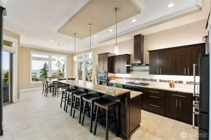 Enjoy the island for gathering together for informal dining or chatting while watching the chef do the cooking.