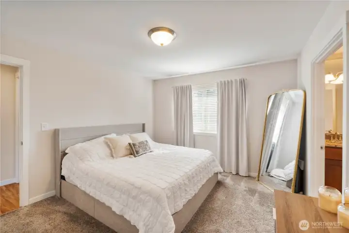 ADU primary suite with attached bath