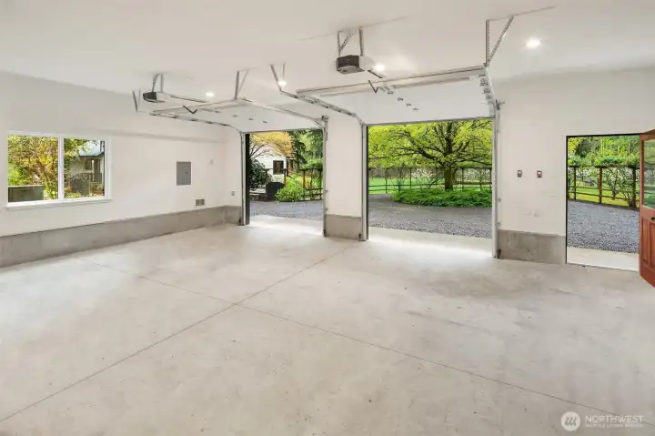 The garage is finished and heated.