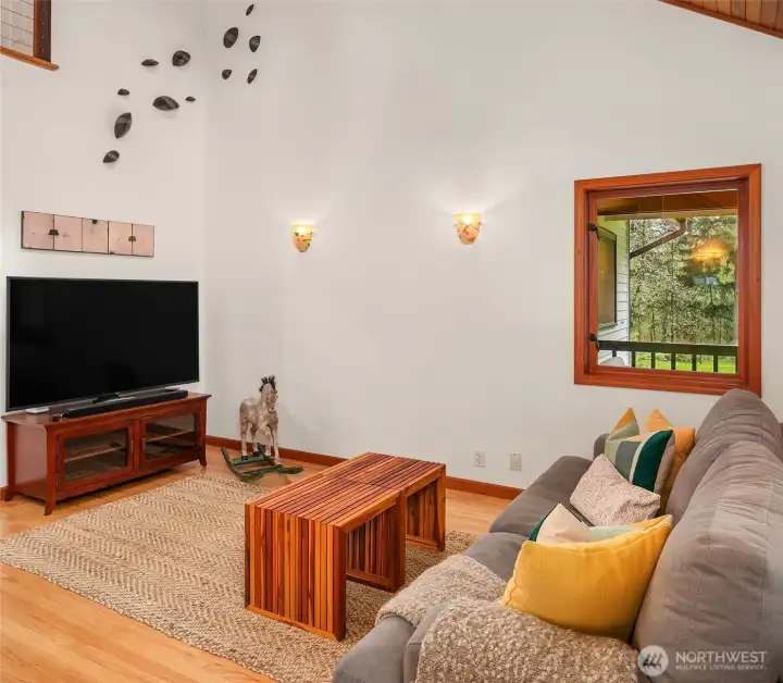 This family room space could also be used as a formal dining room.