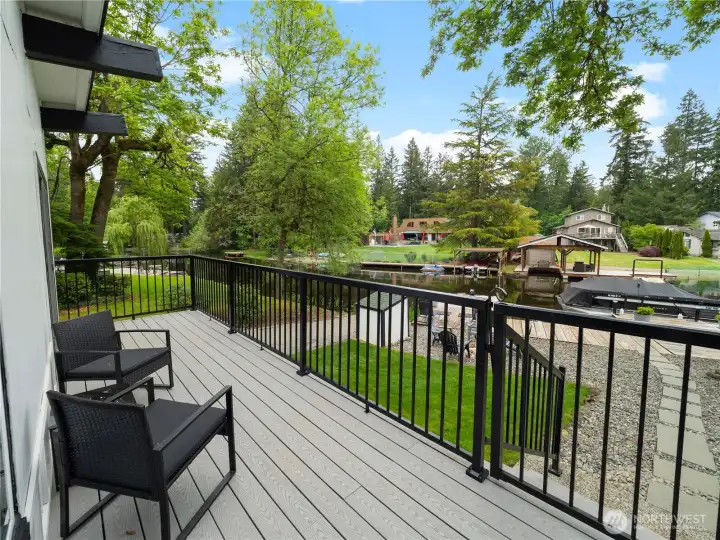 Trex decking for easy maintenance.