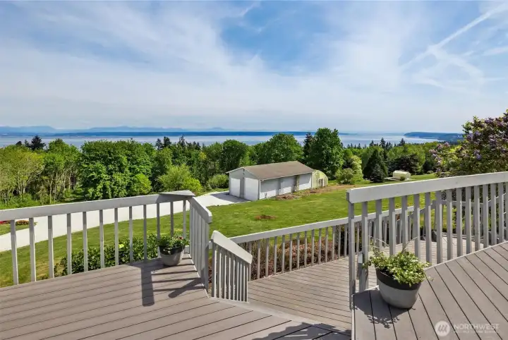 Looking out to your own 2 bay shop on the gorgeous 5 acres!