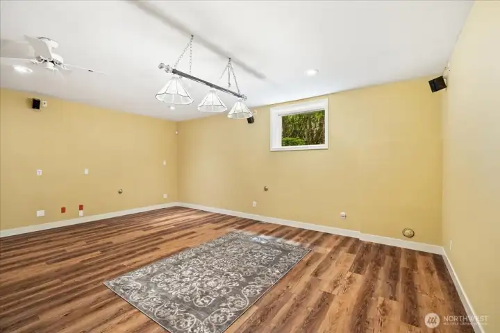 Lower Level Studio, Media Room or guest quarters