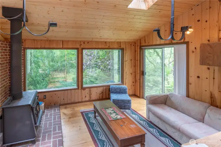 Living room with slider to back of the home.