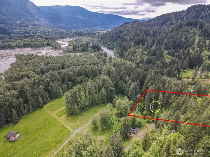 Acreage is reference to the Cowlitz River.
