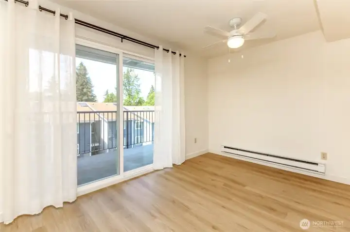 Dining room with slider to back deck Dining room with slider to back deck