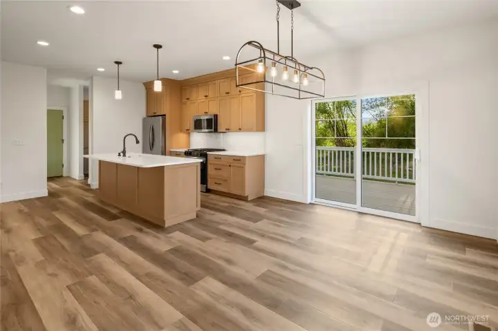 Gourmet kitchen with dining space Gourmet kitchen with dining space