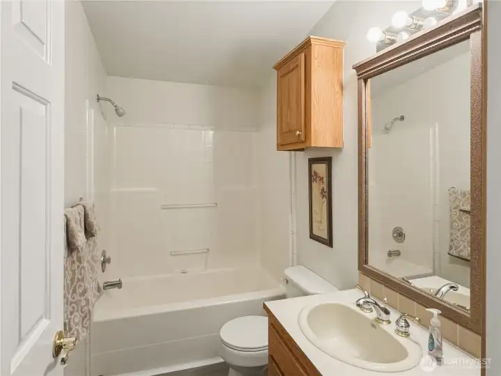 Main bath on the main floor. Main bath on the main floor.