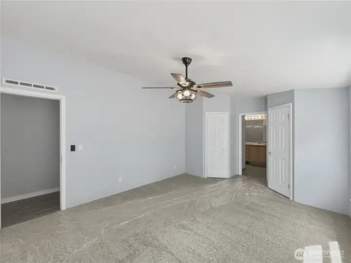 Primary has two walk in closets, and full bath. Primary has two walk in closets, and full bath.