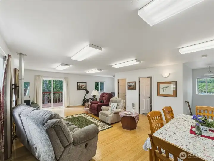 From the kitchen to the great room. From the kitchen to the great room.