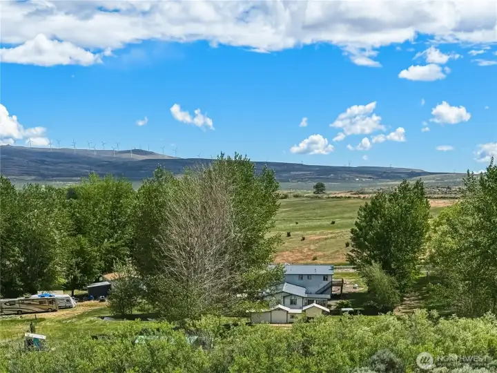 Looking down at the house, from the top of the property (west of the pasture area). Looking down at the house, from the top of the property (west of the pasture area).