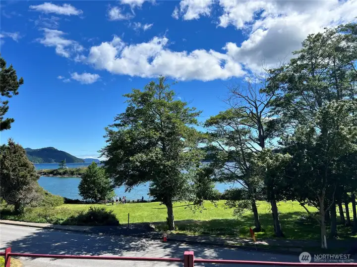 The Eastsound Waterfront Park across the street