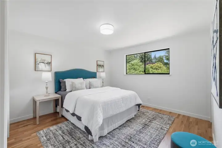 The primary bedroom.
