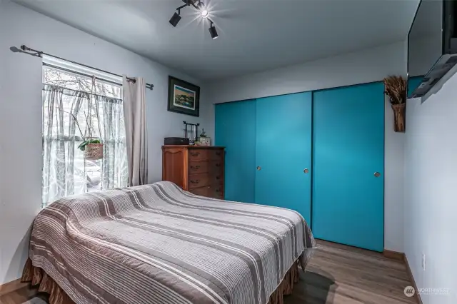 Bedroom offers triple closet!