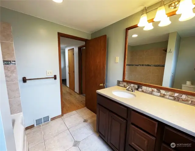 Plenty of counter space in your 2nd full bathroom